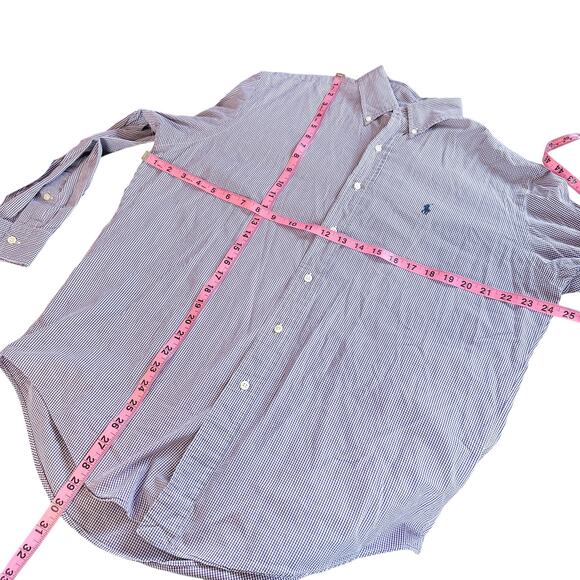 Ralph Lauren Vintage Check Yarmouth Long Sleeve Button Down Shirt 15.5 32/33 - Picture 9 of 10